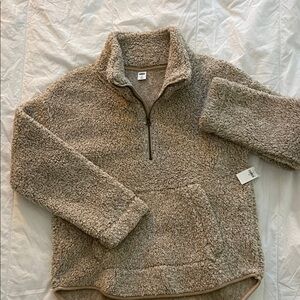 Old Navy Soft Sand Teddy Bear 🧸 Sherpa Pullover